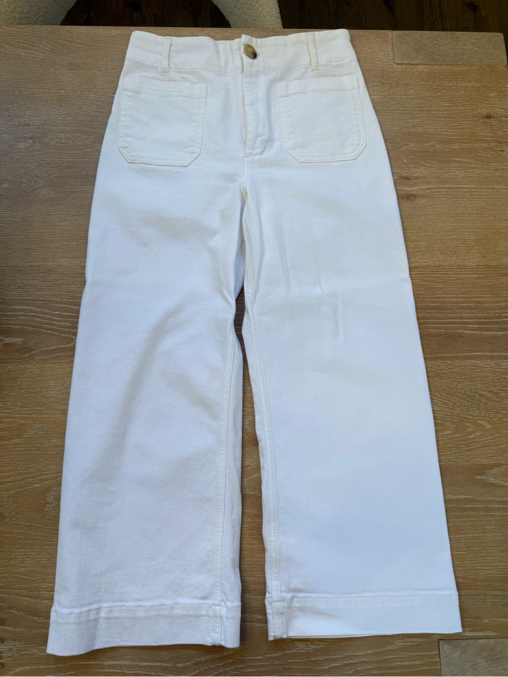 Maeve White Cropped Wide-Leg Jeans - Picture 2 of 4